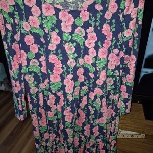 Lilly Pulitzer Pink and Green Floral Dress